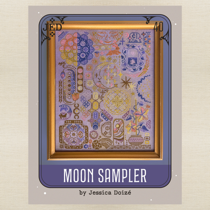 JEDxStitch - Moon Sampler - Booklet Chart IH and/or Roxy Floss Co Floss