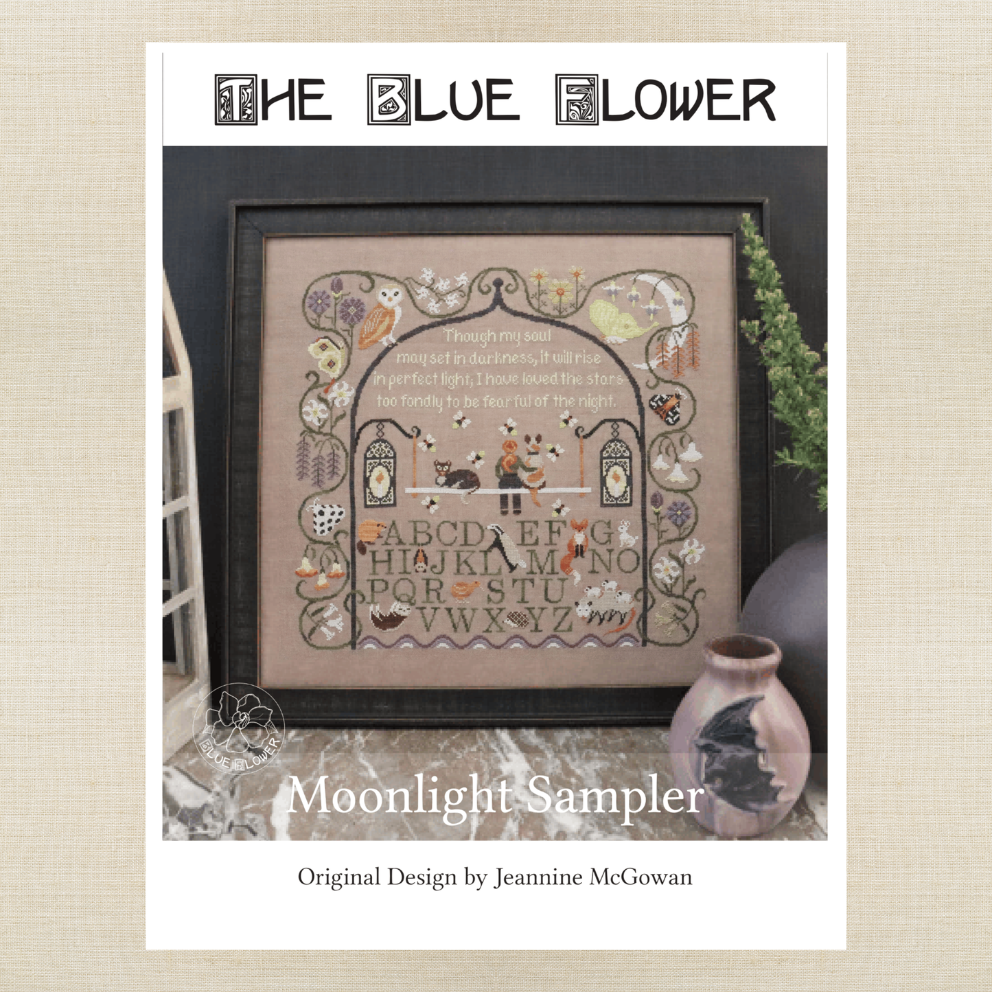 The Blue Flower - Moonlight Sampler - Booklet Chart IH and/or Roxy Floss Conversion