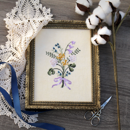 Diana Bloom Designs - Morning Walk Bouquet - Chart IH and/or Roxy Floss