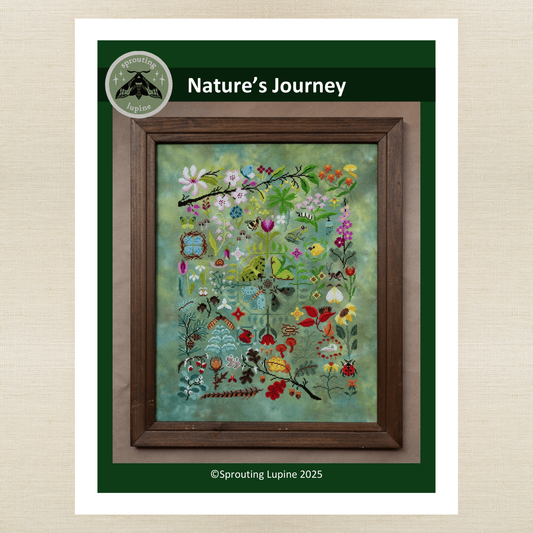 Sprouting Lupine - Nature's Journey - Chart IH and/or Roxy Floss Conversion