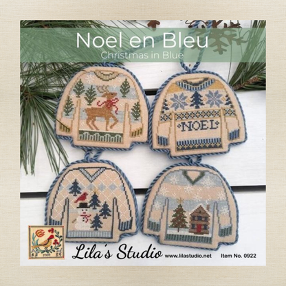 Lila's Studio - Noel en Bleu - Booklet Chart and/or Roxy Floss Conversion