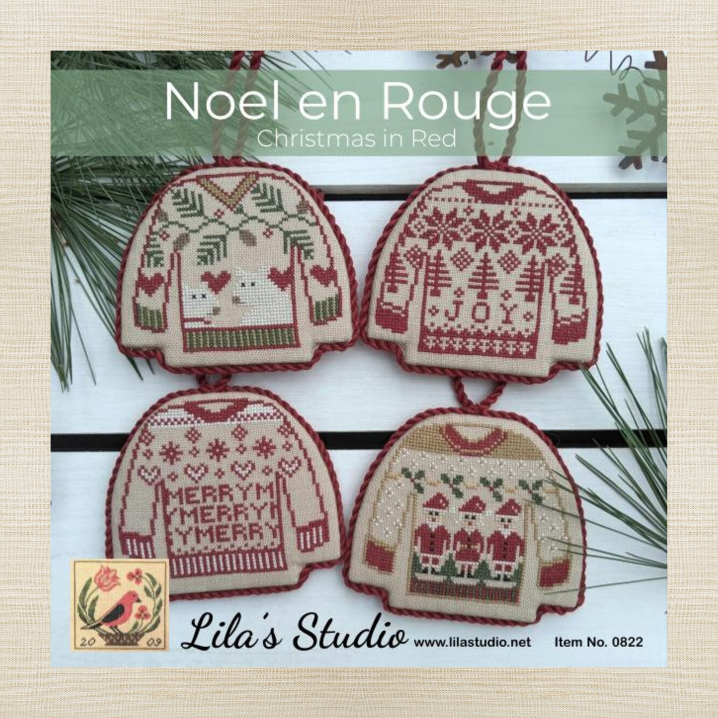 Lila's Studio - Noel en Rouge - Booklet Chart and/or Roxy Floss Conversion