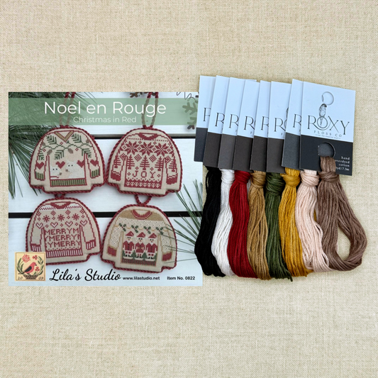 Lila's Studio - Noel en Rouge - Booklet Chart and/or Roxy Floss Conversion
