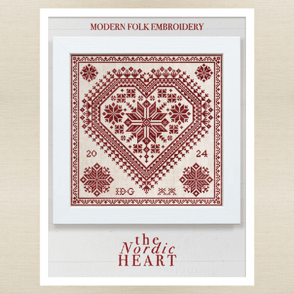 Modern Folk Embroidery - The Nordic Heart - Booklet Chart