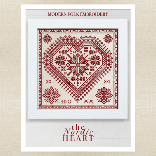 Modern Folk Embroidery - The Nordic Heart - Booklet Chart