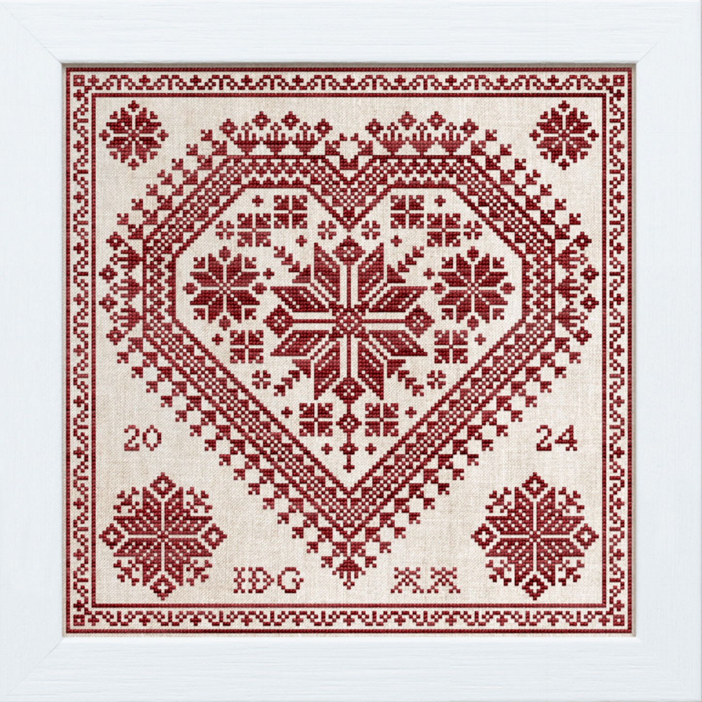 Modern Folk Embroidery - The Nordic Heart - Booklet Chart