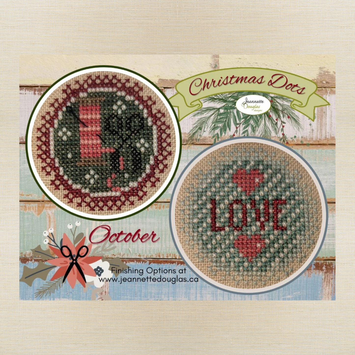 Jeannette Douglas Designs - Christmas Dots: October - Booklet Chart