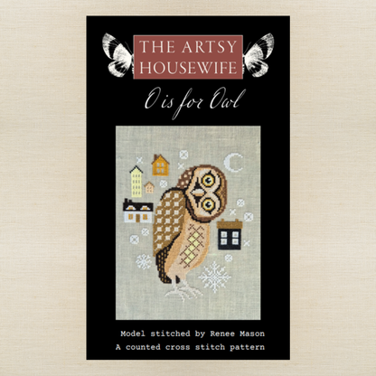 The Artsy Housewife - O is for Owl - Chart IH and/or Roxy Floss Conversion