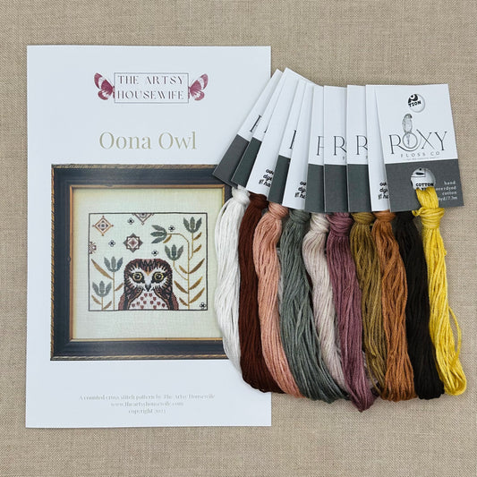 The Artsy Housewife - Oona Owl - Chart and/or Roxy Floss Conversion