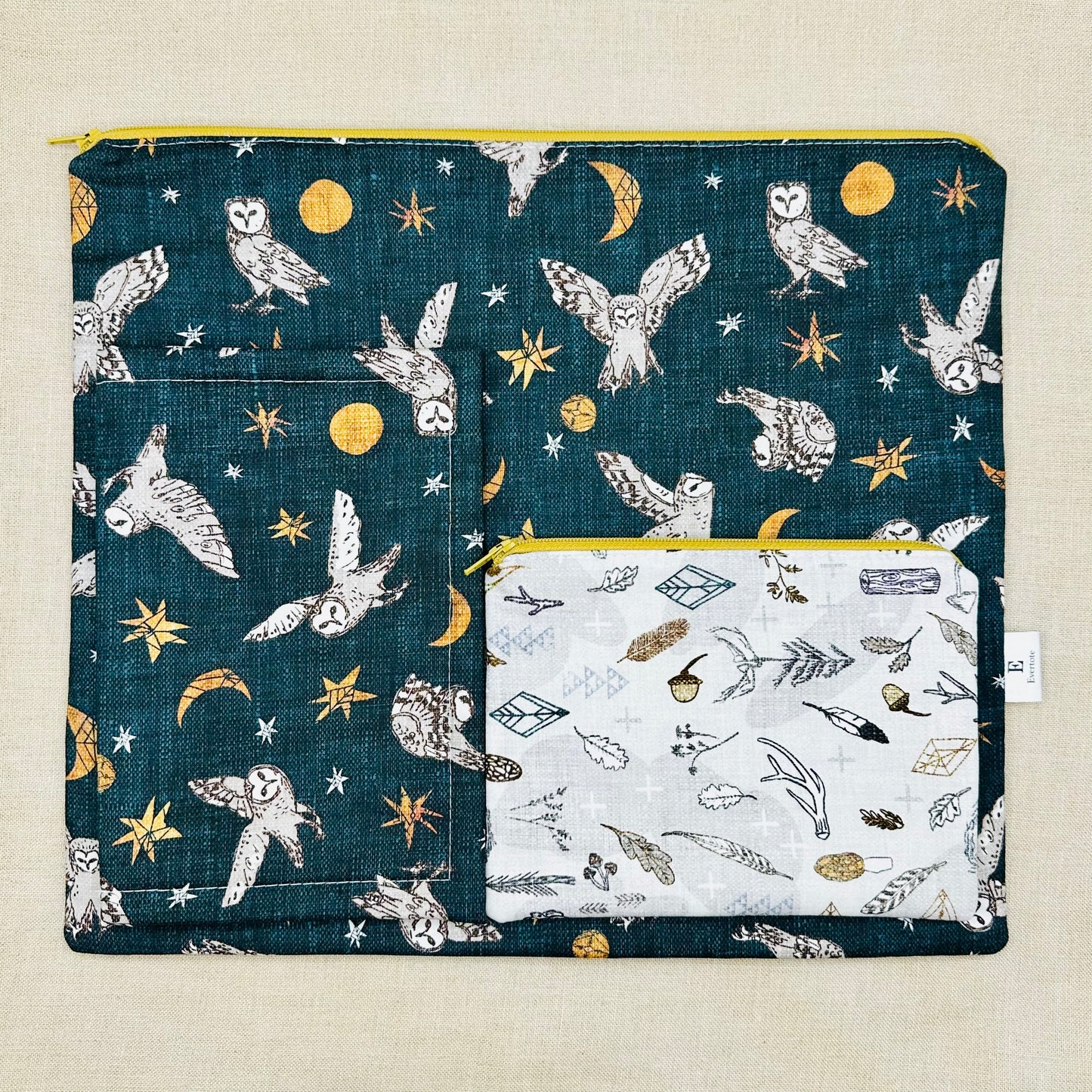 What A Hoot - Project Bag with Coordinating Notions Pouch AND Thread Bed