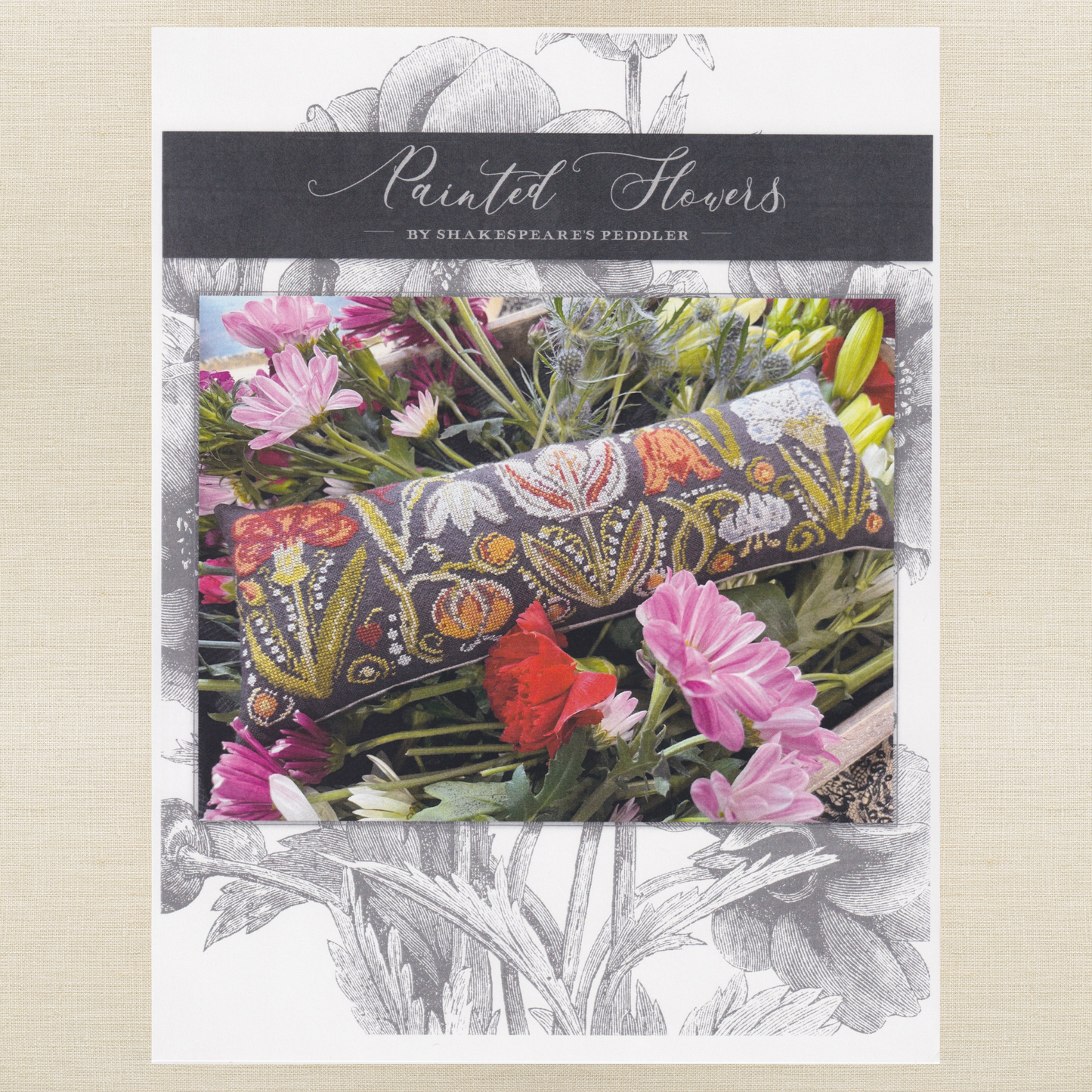 Shakespeare's Peddler - Painted Flowers - Booklet Chart and/or Roxy Floss Conversion