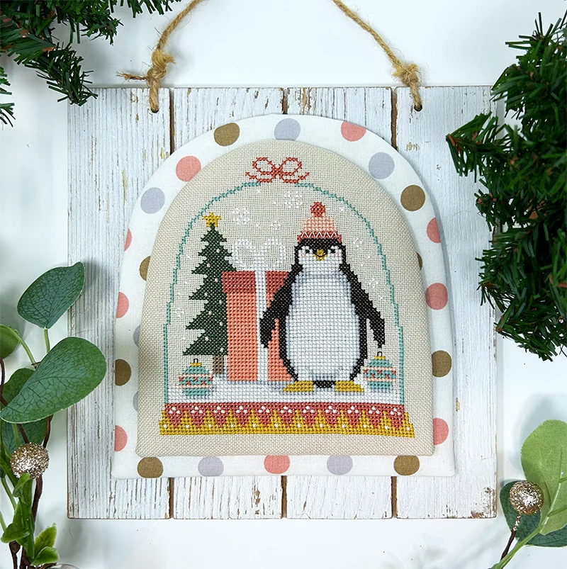 Tiny Modernist - Winter Snowglobe: Penguin - Chart IH and/or Roxy Floss Conversion