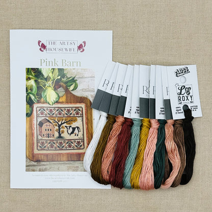 The Artsy Housewife - Pink Barn - Chart and/or Roxy Floss Conversion