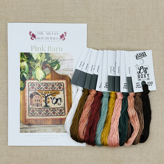 The Artsy Housewife - Pink Barn - Chart and/or Roxy Floss Conversion