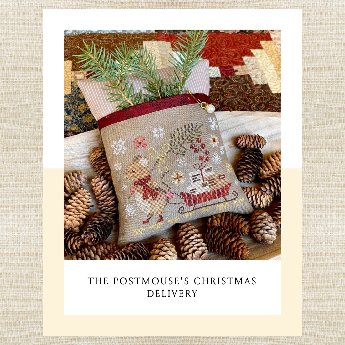 Blueberry Ridge Design - The Postmouse's Christmas Delivery - Cross Stitch Chart and/or Roxy Floss Co Threads