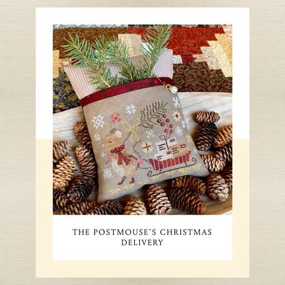 Blueberry Ridge Design - The Postmouse's Christmas Delivery - Cross Stitch Chart and/or Roxy Floss Co Threads