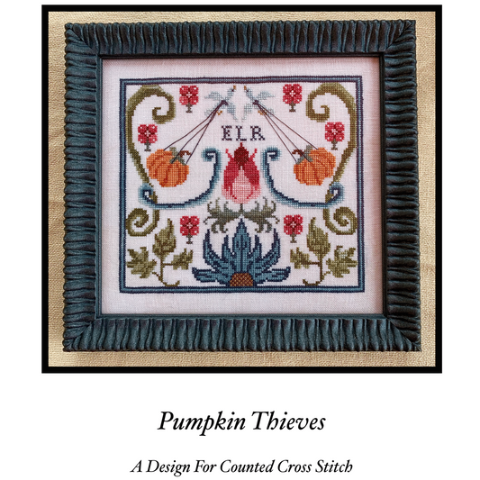 Maximum Cross Stitch - Pumpkin Thieves - Booklet Chart and/or Roxy Floss Pack