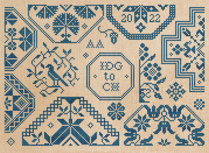 Modern Folk Embroidery - In Friendship: A Quaker Style Sampler - Booklet Chart
