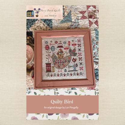 Pansy Patch Quilts and Stitchery - Quilty Bird - Cross Stitch Chart IH and/or Roxy Floss Co Threads