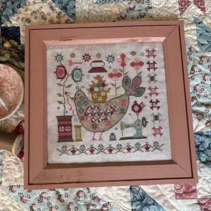 Pansy Patch Quilts and Stitchery - Quilty Bird - Cross Stitch Chart IH and/or Roxy Floss Co Threads
