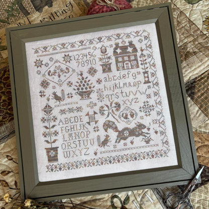 Pansy Patch Quilts and Stitchery - Sassy Squirrel Sampler - Booklet Chart IH