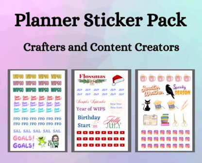 My Crazy Life Lori - 2025 Cross Stitch Planner - Sticker Set