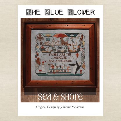 The Blue Flower - Sea & Shore - Booklet Chart IH and/or Roxy Floss Conversion