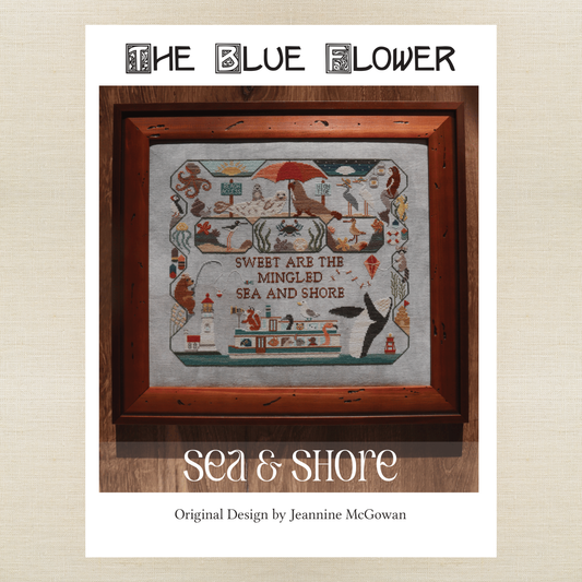 The Blue Flower - Sea & Shore - Booklet Chart IH and/or Roxy Floss Conversion