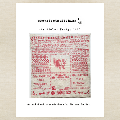 Crowsfeetstitching - Ada Violet Haxby 1885 - Booklet Chart