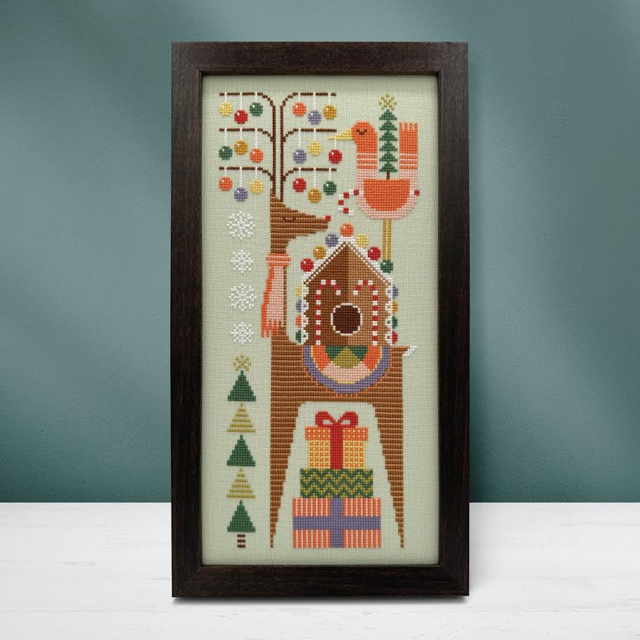 PRE ORDER - Boomerang Stitches - Sugarplum Stag - Cross Stitch Chart IH and/or Roxy Floss Co Threads