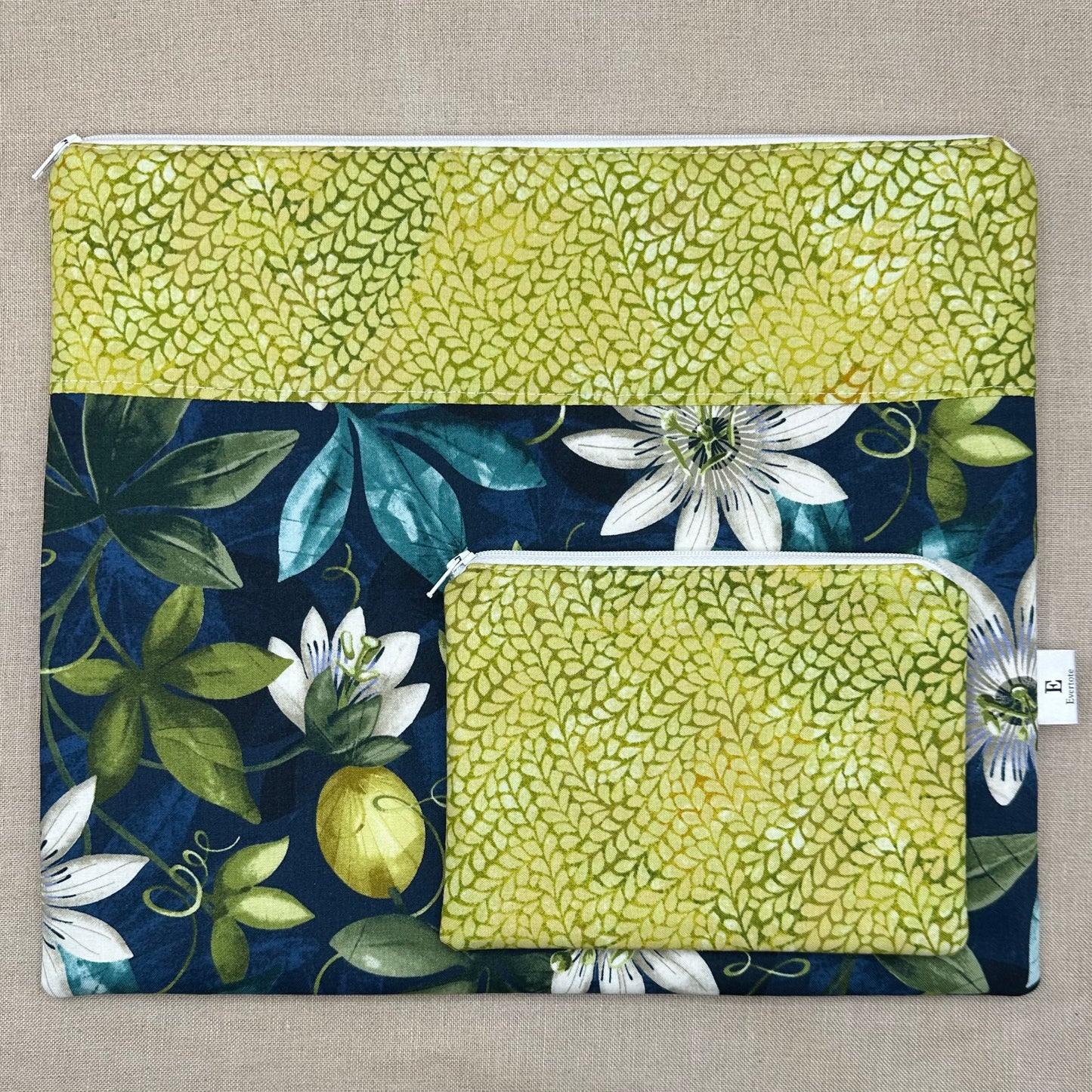 Summer Garden - Project Bag with Coordinating Notions Pouch