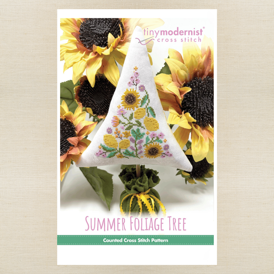Tiny Modernist - Summer Foliage Tree - Chart IH and/or Roxy Floss Conversion