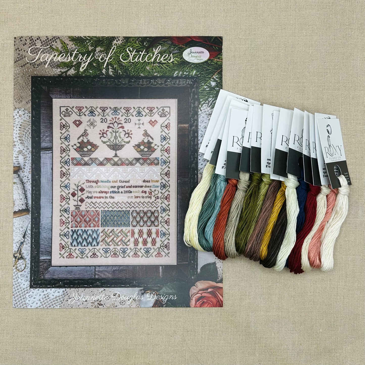 Jeannette Douglas Designs - Tapestry of Stitches - Booklet Chart and/or Roxy Floss Conversion