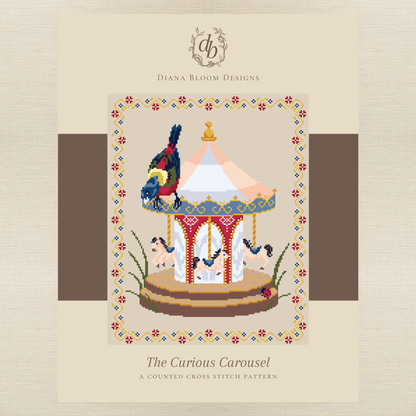 Diana Bloom Designs - The Curious Carousel - Chart IH and/or Roxy Floss