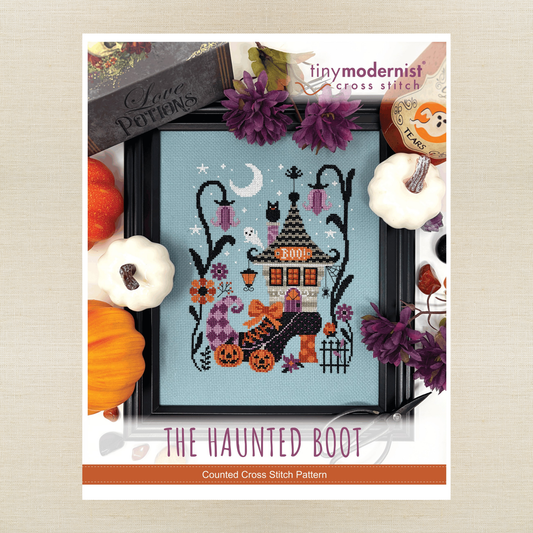 Tiny Modernist - The Haunted Boot - Chart IH and/or Roxy Floss Conversion