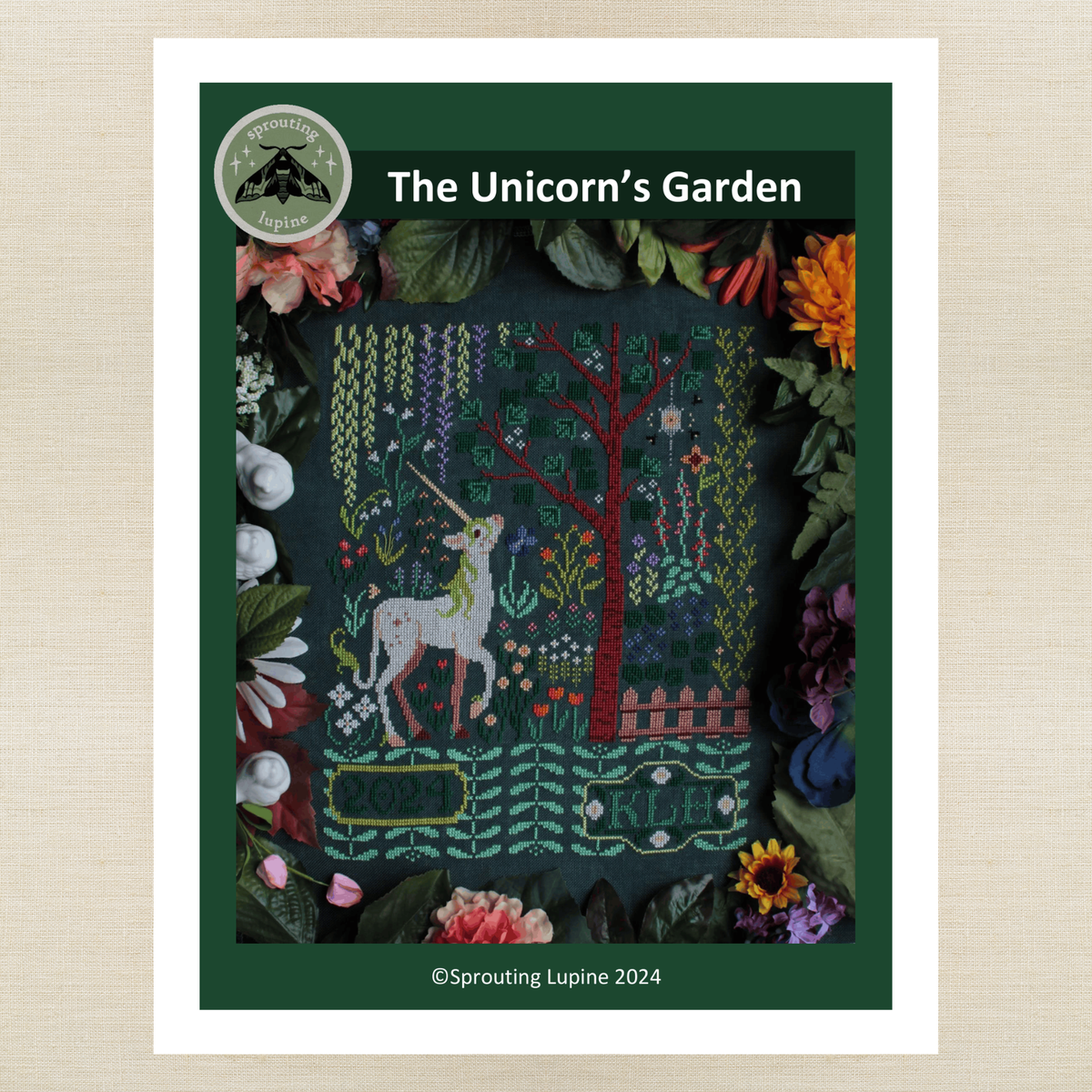 Sprouting Lupine - The Unicorn's Garden - Chart IH and/or Roxy Floss Conversion