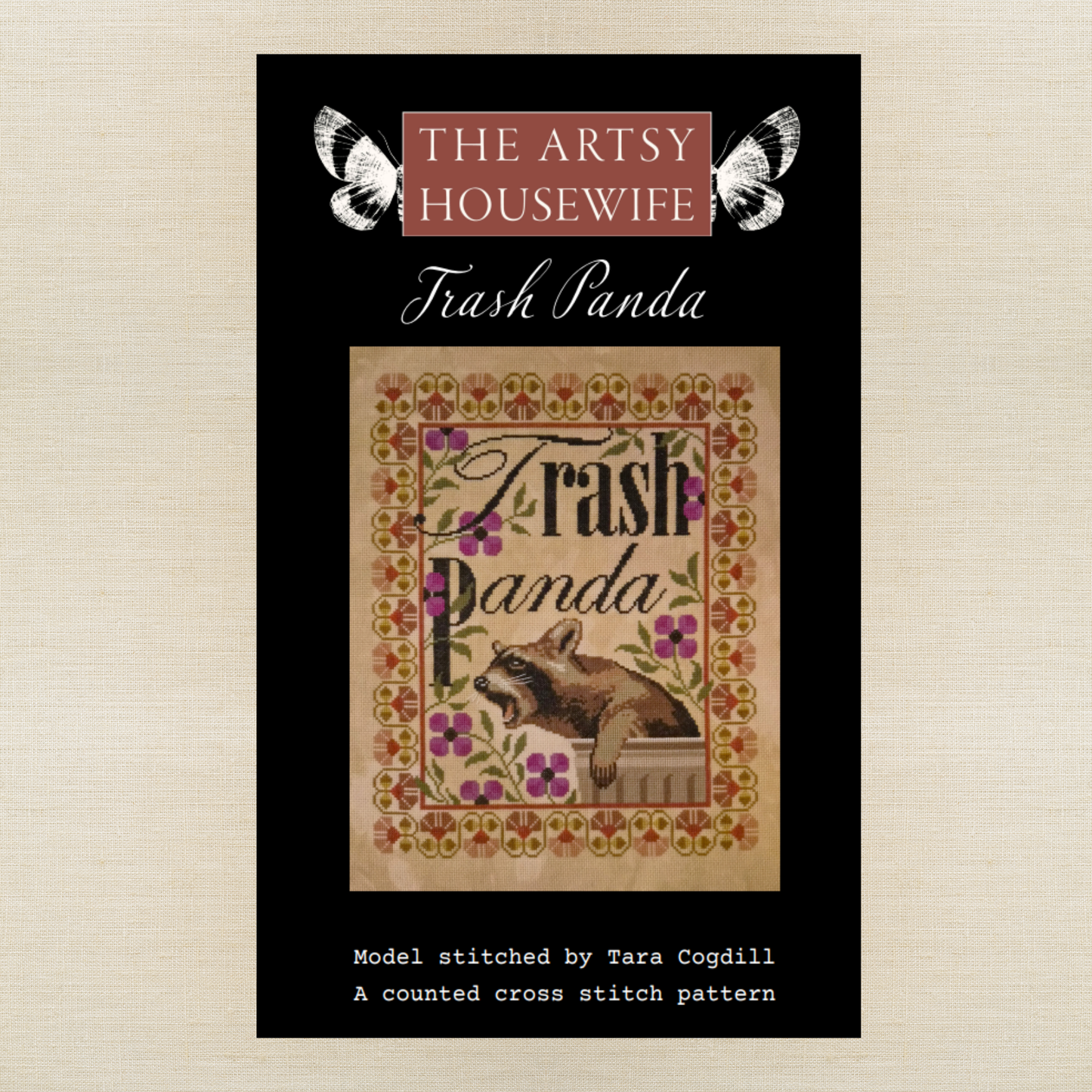 PRE ORDER - The Artsy Housewife - Trash Panda - Chart IH and/or Roxy Floss Conversion