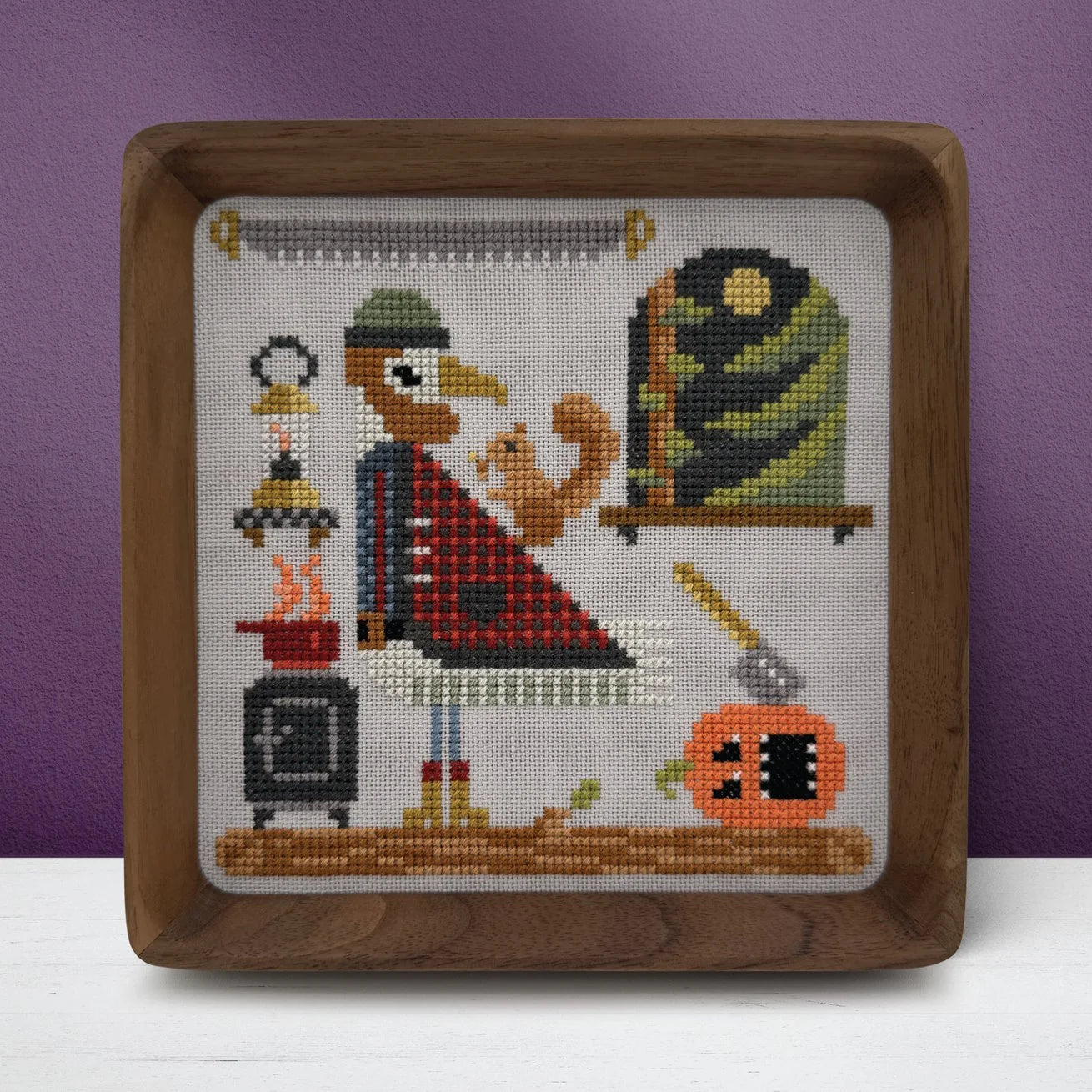 PRE ORDER - Boomerang Stitches - Trick or Tweet: Lloyd - Cross Stitch Chart IH and/or Roxy Floss Co Threads