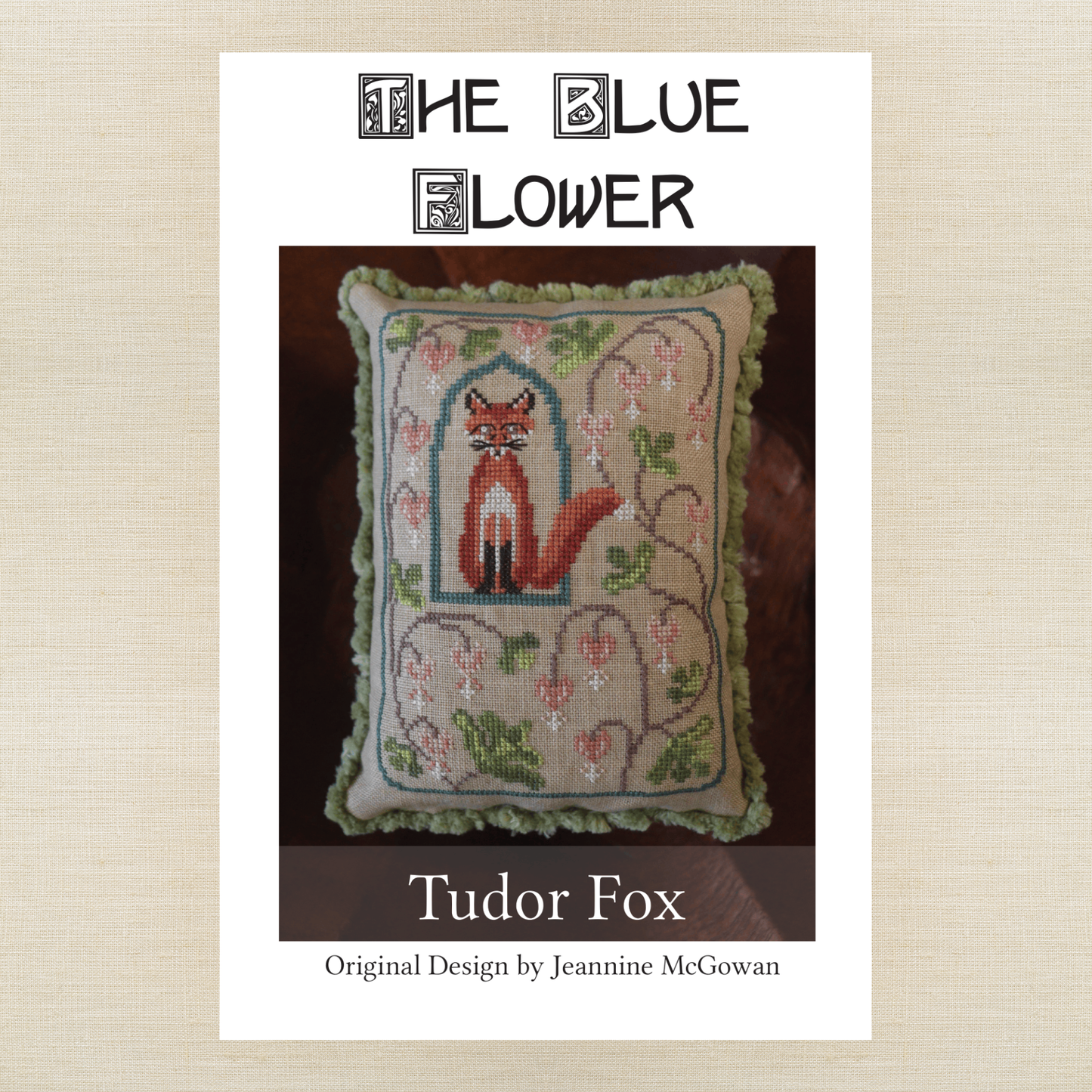 The Blue Flower - Tudor Fox - Booklet Chart IH and/or Roxy Floss Conversion
