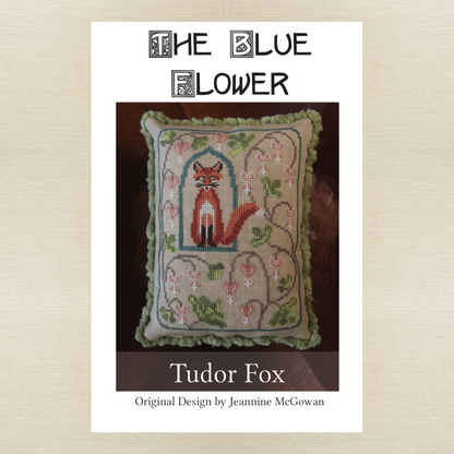 The Blue Flower - Tudor Fox - Booklet Chart IH and/or Roxy Floss Conversion