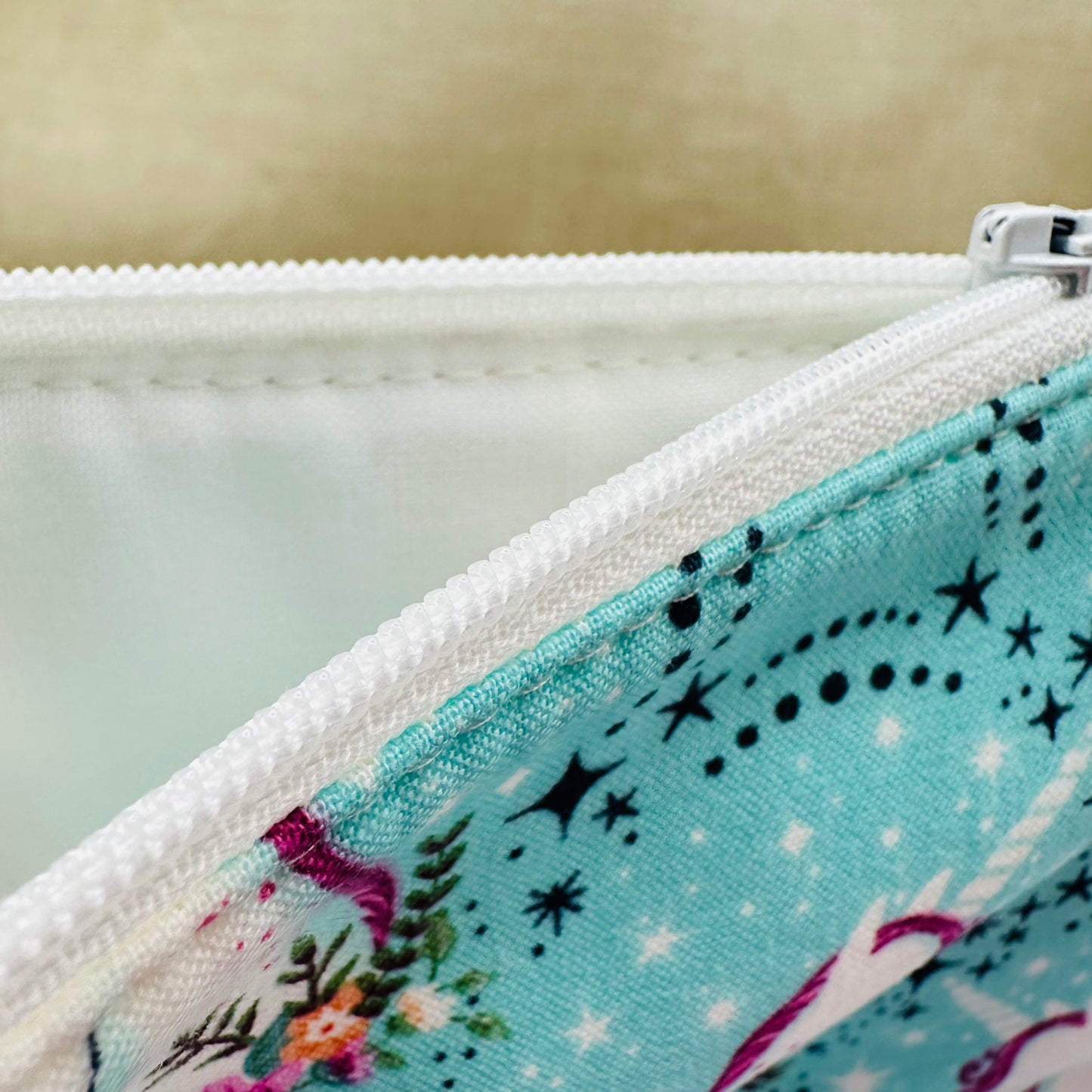 Unicorn Portraits - Project Bag with Coordinating Notions Pouch