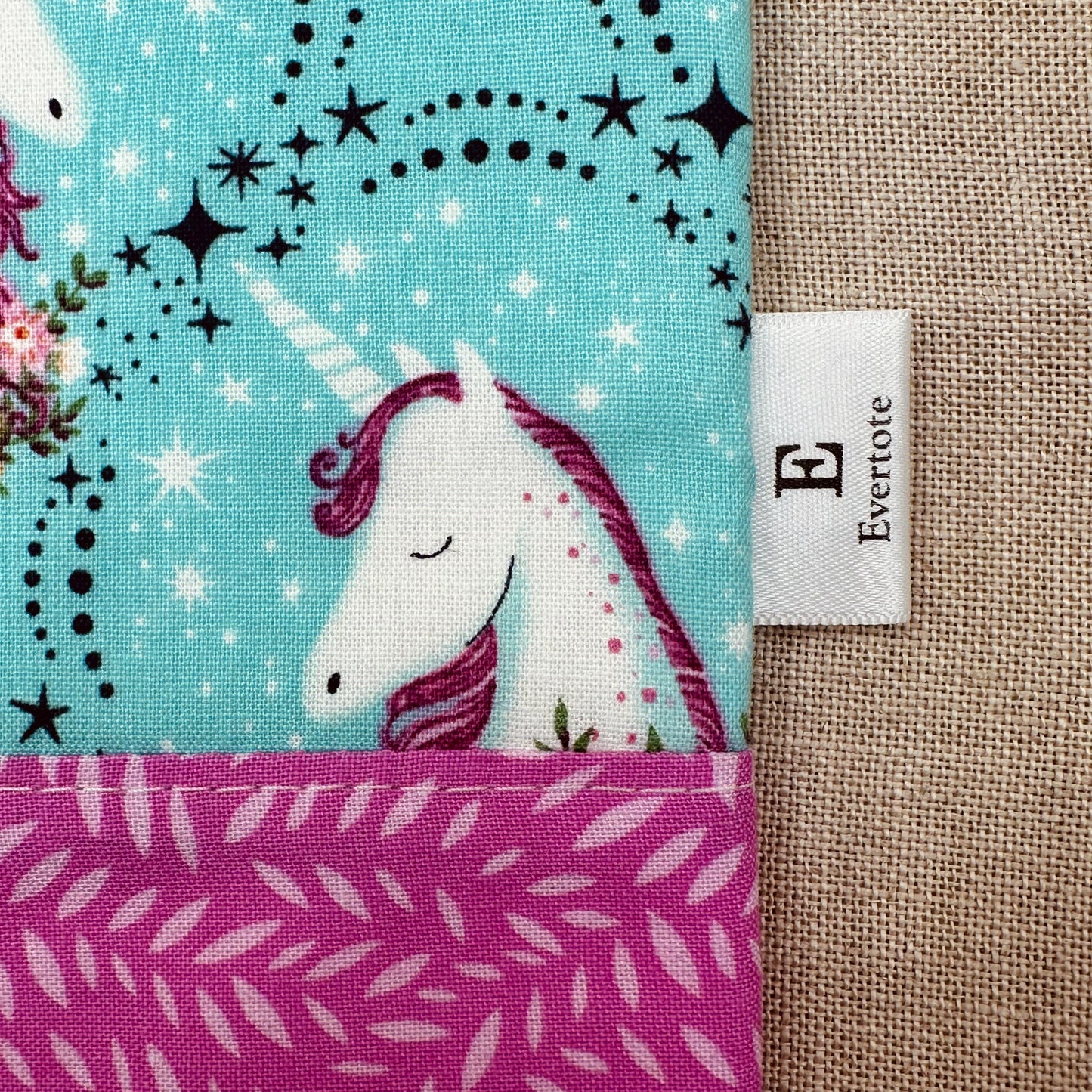 Unicorn Portraits - Project Bag with Coordinating Notions Pouch