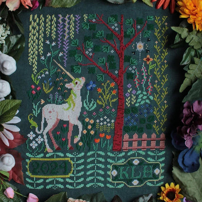 Sprouting Lupine - The Unicorn's Garden - Chart IH and/or Roxy Floss Conversion