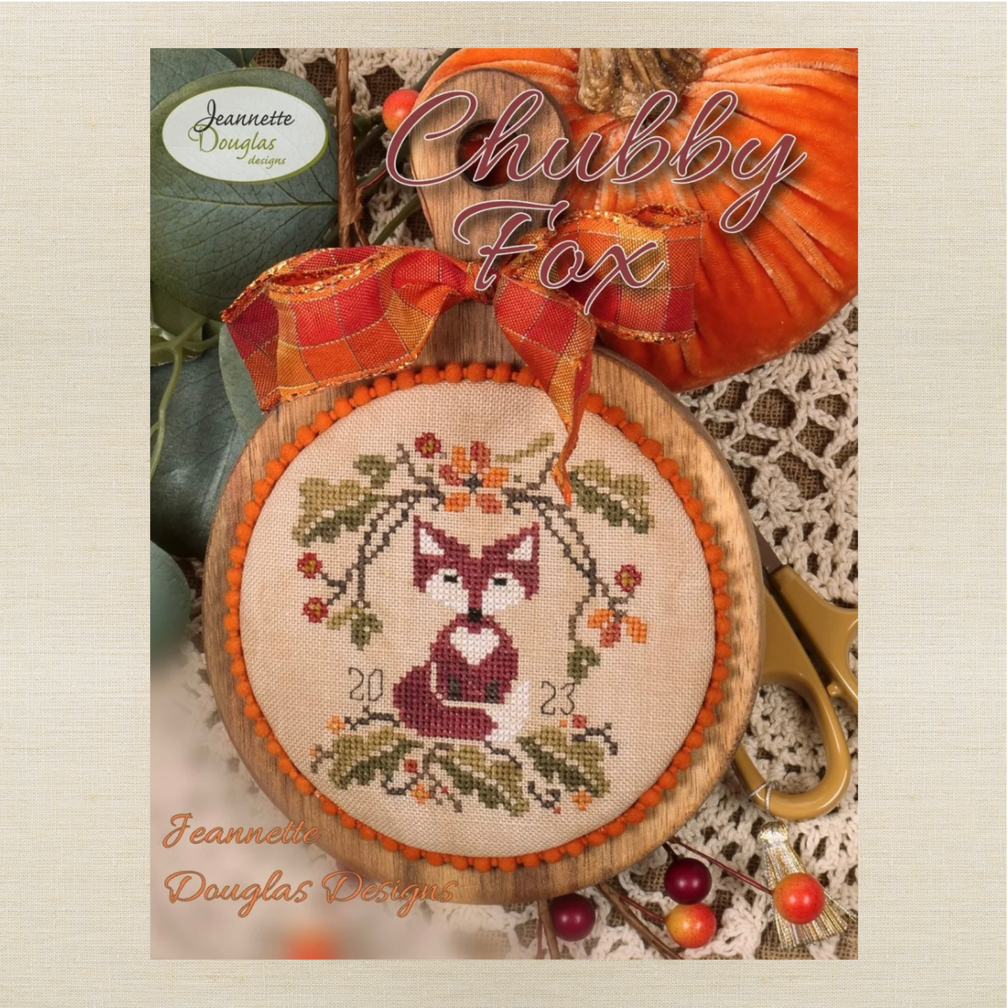 Jeannette Douglas Designs - Chubby Fox - Booklet Chart and/or Roxy Floss Conversion