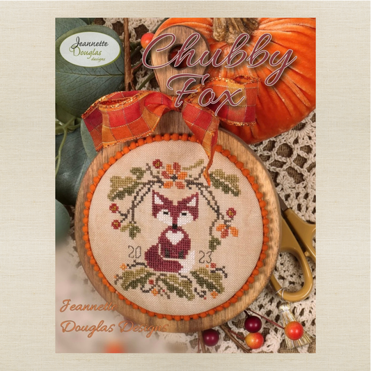 Jeannette Douglas Designs - Chubby Fox - Booklet Chart and/or Roxy Floss Conversion
