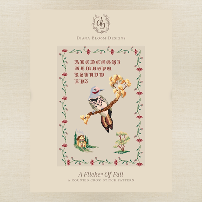 Diana Bloom Designs - A Flicker Of Fall - Chart and/or Roxy Floss