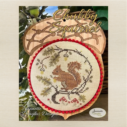 Jeannette Douglas Designs - Chubby Squirrel - Booklet Chart and/or Roxy Floss Conversion