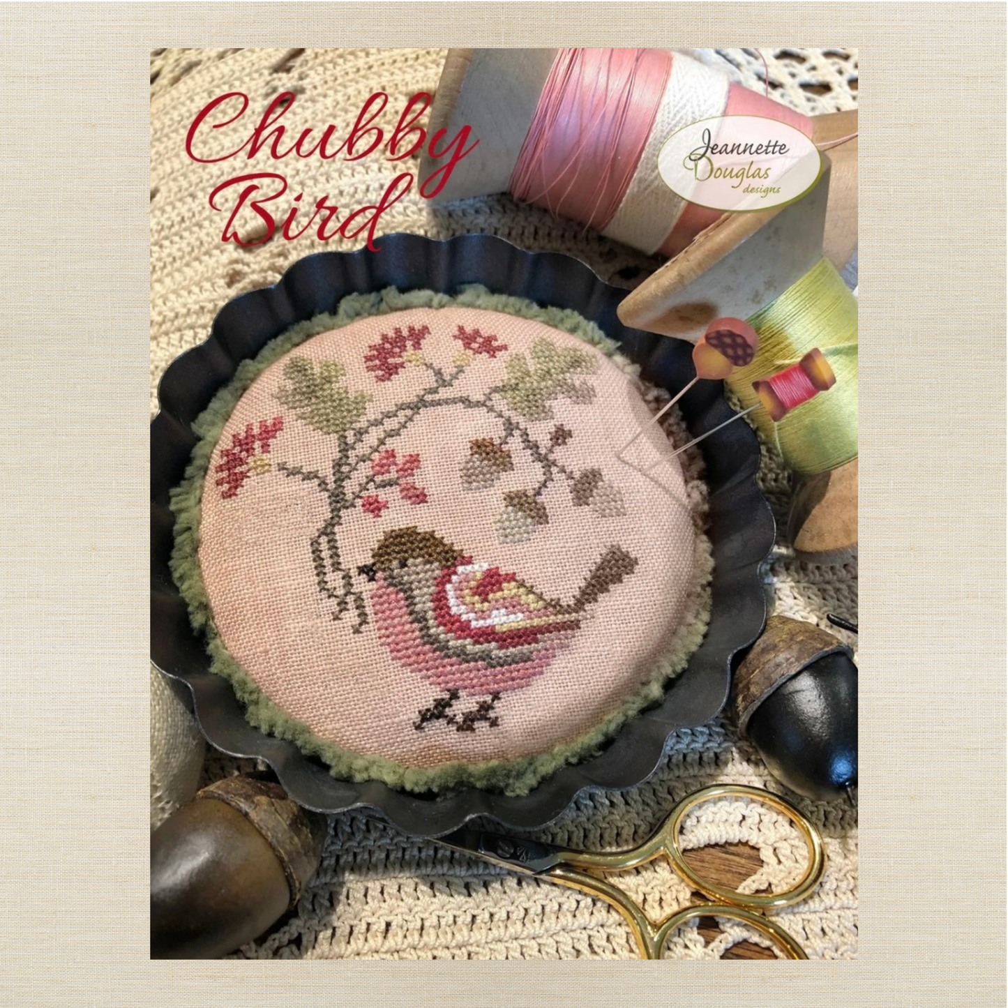 Jeannette Douglas Designs - Chubby Bird - Booklet Chart and/or Roxy Floss Conversion