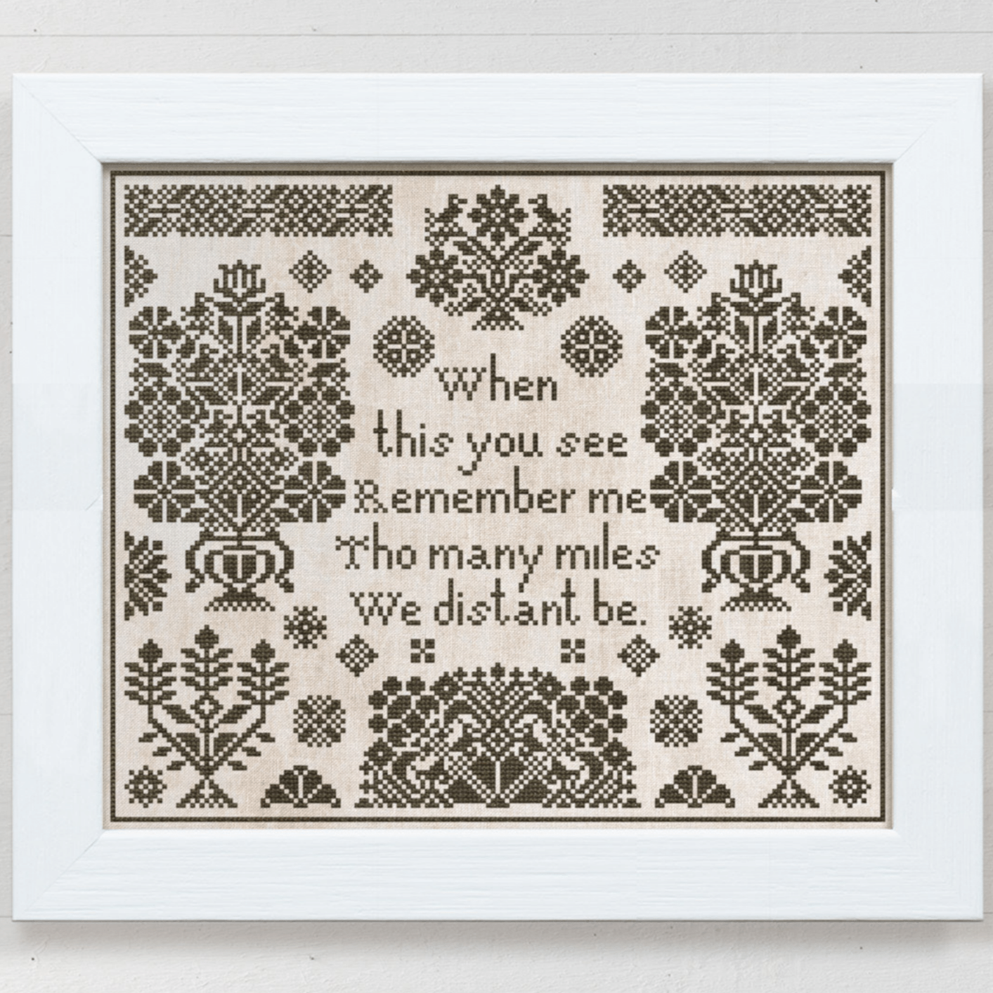 Modern Folk Embroidery - When This You See Remember Me - Booklet Chart