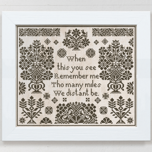 Modern Folk Embroidery - When This You See Remember Me - Booklet Chart